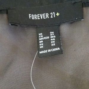 Forever21 Sheer Black Button down